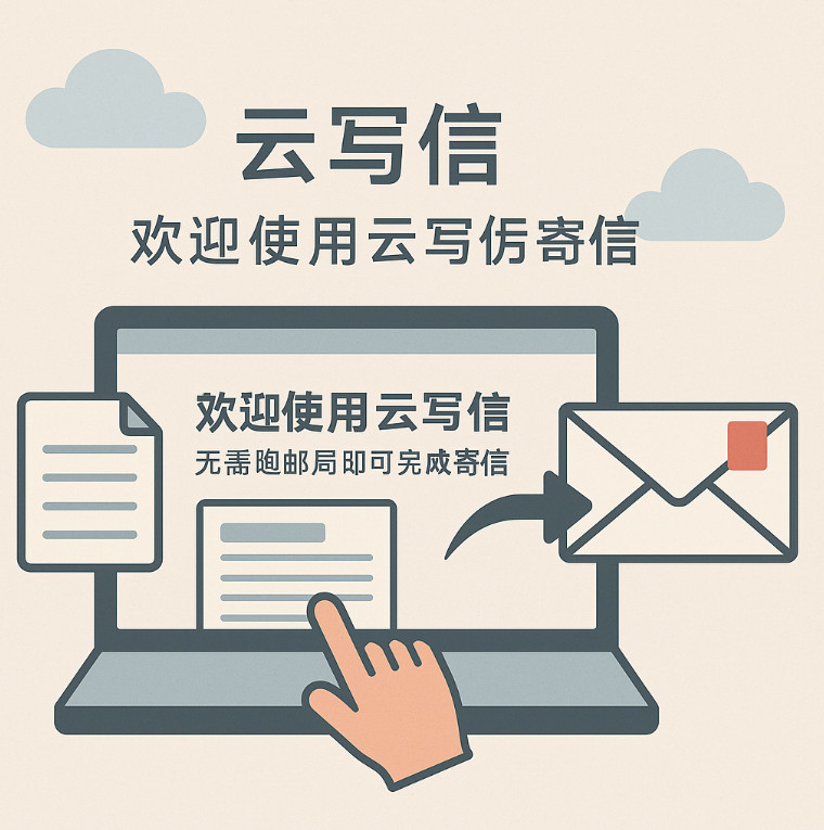 欢迎使用云写信，无需跑邮局即可完成寄信